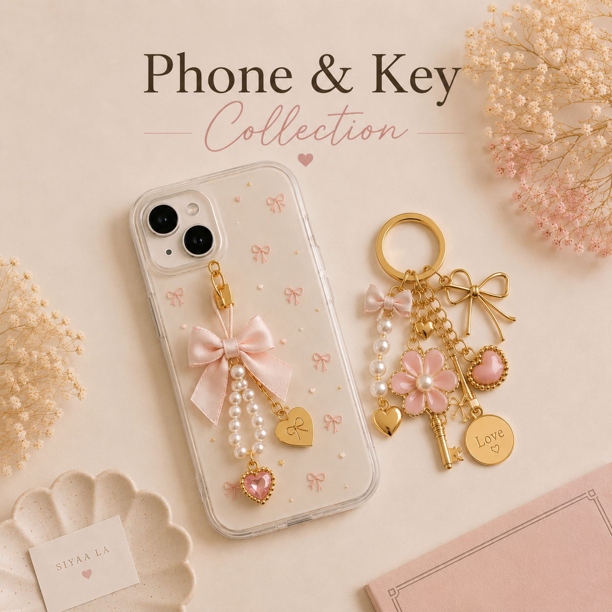 Phone & key Charms