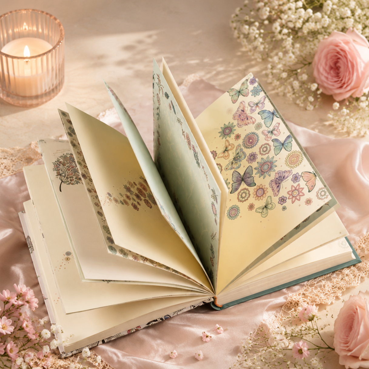 دفتر بتصميم زهري أنيق-تصميم بوتانيكال